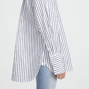 FRAME Clean Collared Shirt,Navy Multi,Small